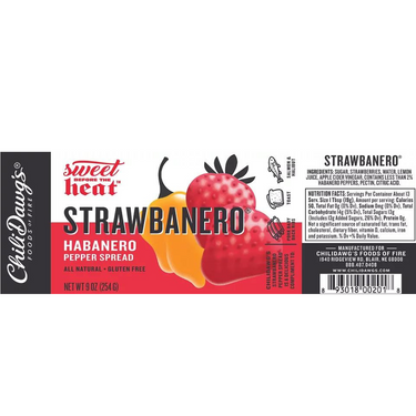 Strawbanero Pepper Spread | Pack of 3 | 9 oz | Gluten Free | Chili Dawg's Foods of Fire